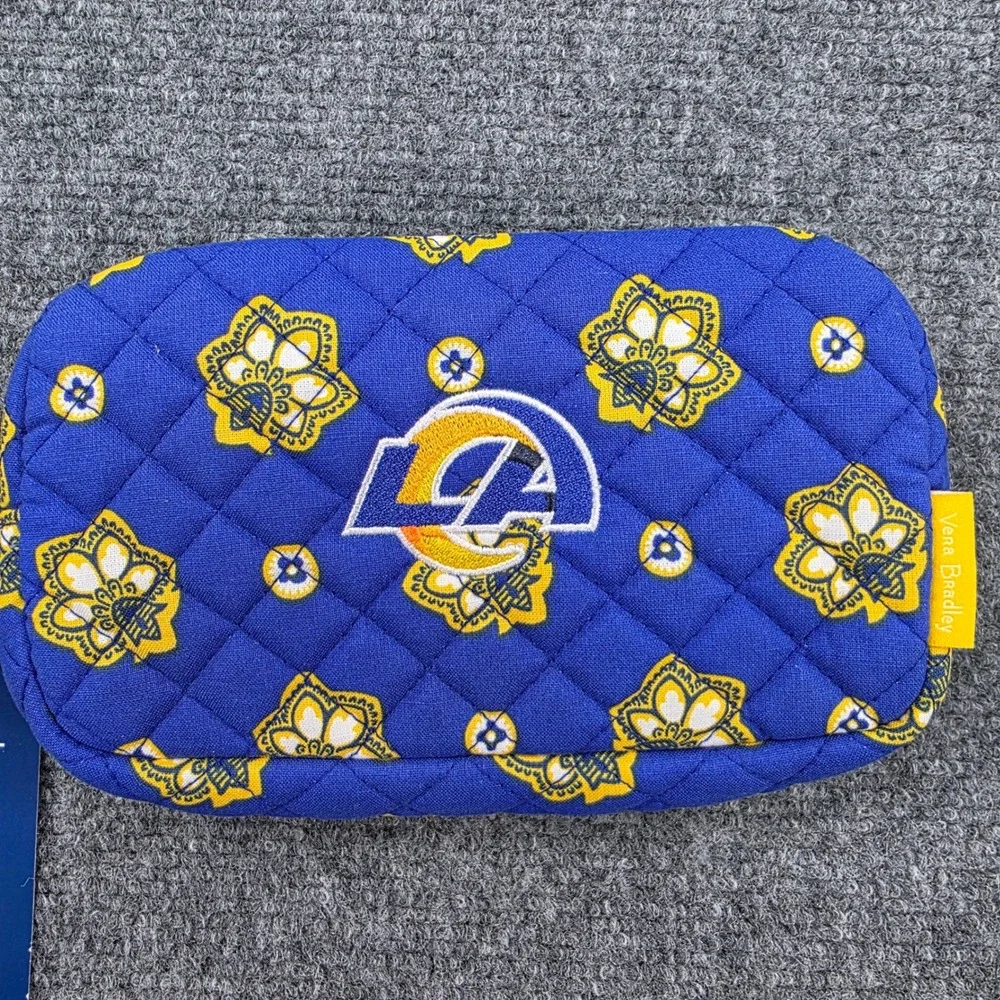Vera Bradley NFL Los Angeles Rams Mini Belt Bag Royal Blue Yellow Floral Quilted